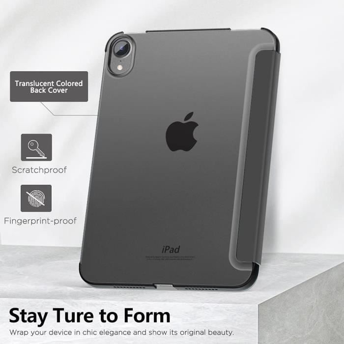 Schutzhülle - für iPad mini 6 - 2021 - Schwarz - Kratzfest - Ständer Automatische Aufweck-/Schlaf-Funktion