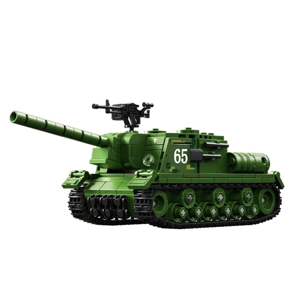 Vojenský WW2 MOC Armádní hlavní bojový tank Obrněné vozidlo Stíhačka Vojáci Figurky Stavebnice Kostky Sada Pro Děti Hračky