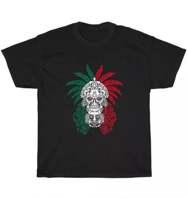 Warrior Skull Aztec Mexican Ancestors Mexico Roots T-Shirt Unisex Tee Gift NEW