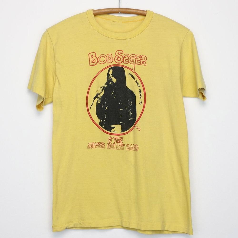 

Bob Seger Night Moves Tour Shirt 1977 Yellow Size S to 5XL Shirt HE806 Unisex T-Shirt S