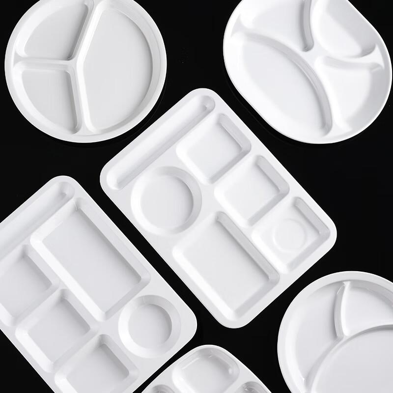 Food-Grade Melamine 5-Compartment Divided Plate