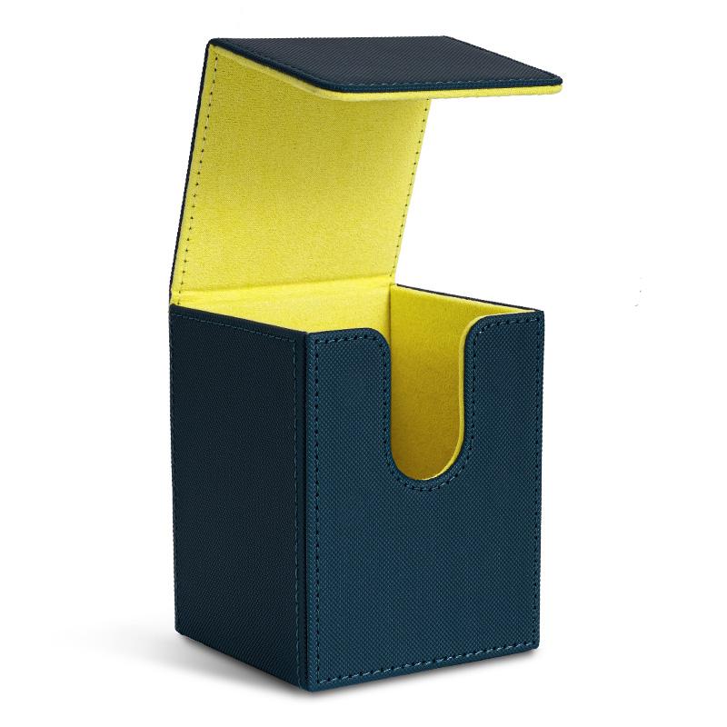 Card Deck Box,Card Storage Box holds 100+ Single Sleeved Cards, PU Leather Magnetic Closure for Magic cards TCG cards