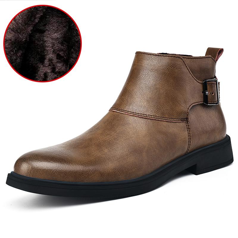 Hot Selling Men's Chelsea Boots Europe America Street Fashion Men's High Top Shoes Winter Suede Ankle Boots Big Size  37-48