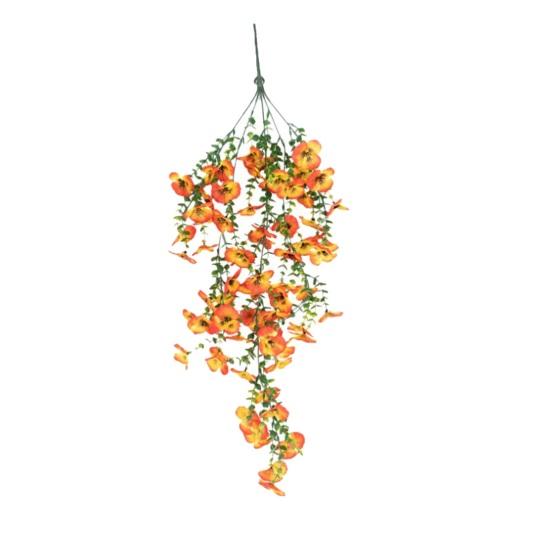 Artificial Morning Glory Teardrop Swag for Front Door UV Resistant Spring Hanging Faux Flower