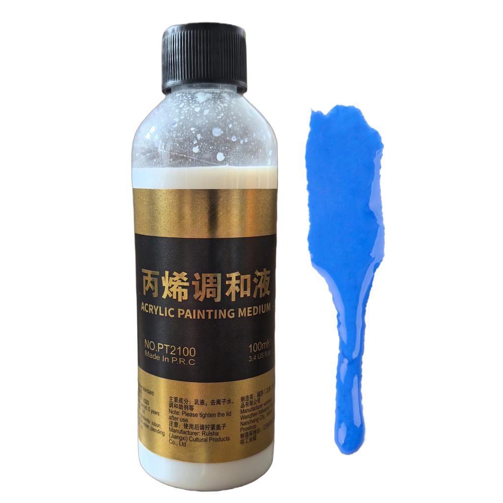 100ML Acrylic Paint Special Blend Liquid Water Powder Diluent Acrylic Pigment Dilute Chroma Medium Art Supplies