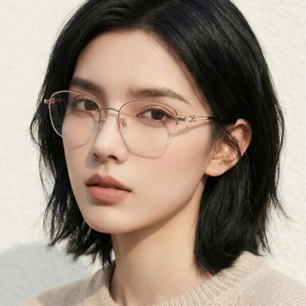 [Bally] Eyeglass Frames BY5073H 033 Semi-rimless Men s Women s Gold Frames