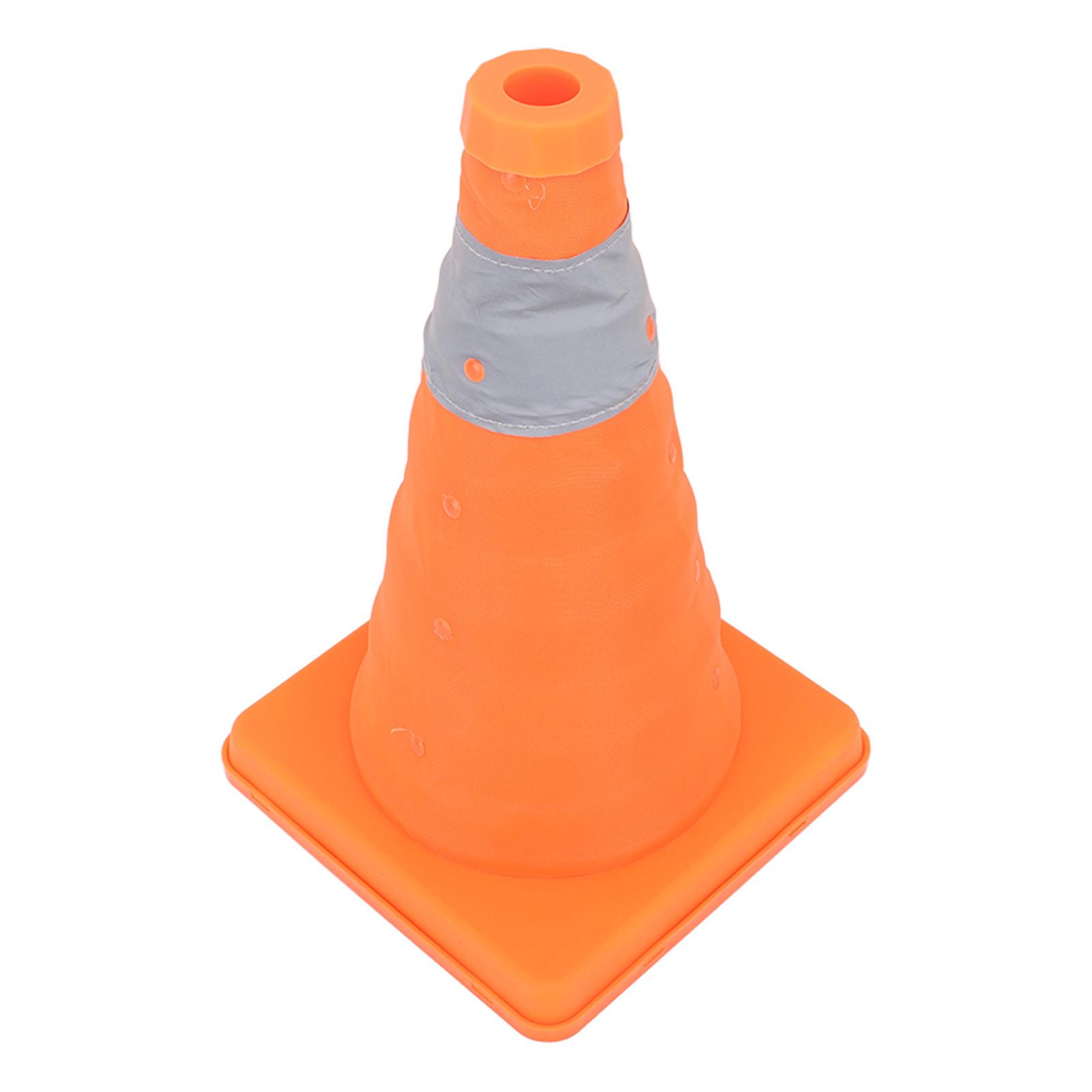 Traffic Safety Cones Reinforced Base Folding Foldable Reflective Traffic Cones 30cm Height PE+PP