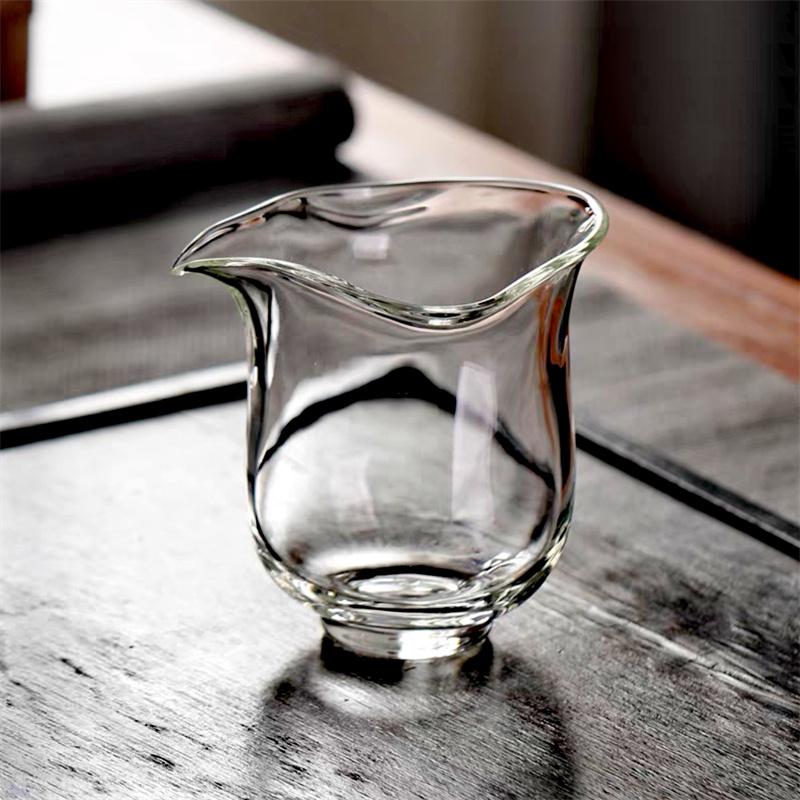 Anti Scalding Flaring Glass Fair Cup Tea Pitcher Thickened Heat-resistant Kung Fu Tea Fair Mug Chahai Chinese Tea Set Accessorie