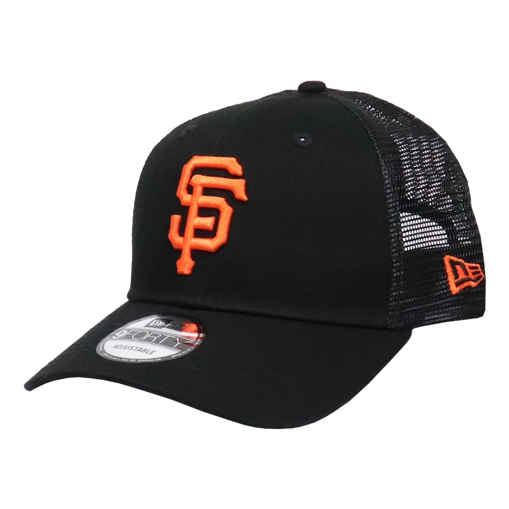 

New Era 940 Trucker 9Forty Adjustable Mesh Cap for Men and MLB Black Women, Giants, [Used]