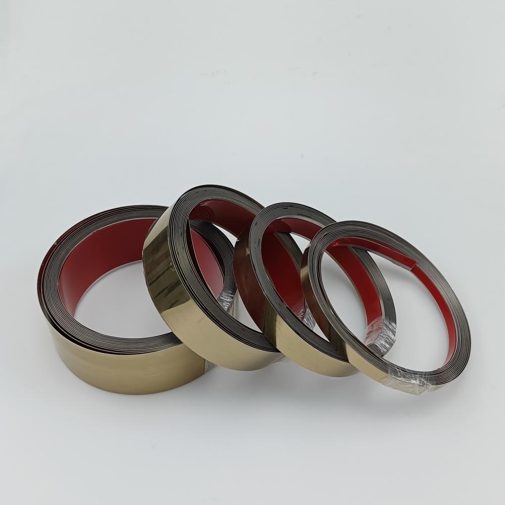 

1roll 5mX1/2/3/cm mirror self-adhesive decorative wire, stainless steel wall sticker, ceiling frame strip, decorative strip 5mX1cm золотой
