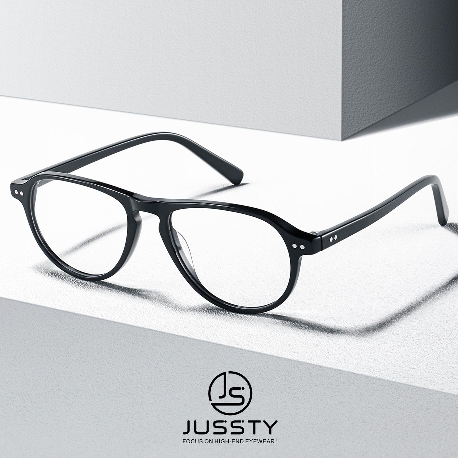 

Rivet Retro Optical Eyeglasses Frame Men Myopia Prescription Glasses Frame Male Vintage Acetate Spectacles Frame Custom 2021