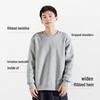 TonLion Men's Fleece-Lined Crew Neck Sweatshirt