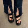 Fashion thick-soled flip-flops women wear versatile muffin sandals summer new soft-soled non-slip sandals