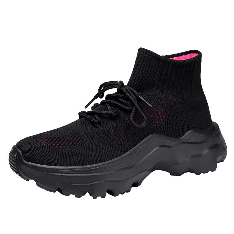 2025 Fashion Women's Sports Shoes Lace Up Socks Shoes Platform Sneakers Casual Shoes zapatillas deportivas mujer Plus Size 35-46