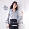 Xiangying Women's V-Neck Chiffon Long Sleeve Blouse