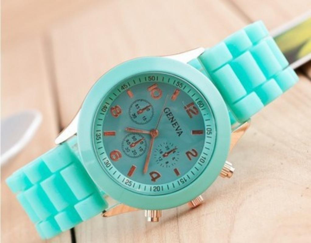 1Pc Silicone Watch Korean Version Fashionable and Beautiful Color Jelly Student Sports Watch