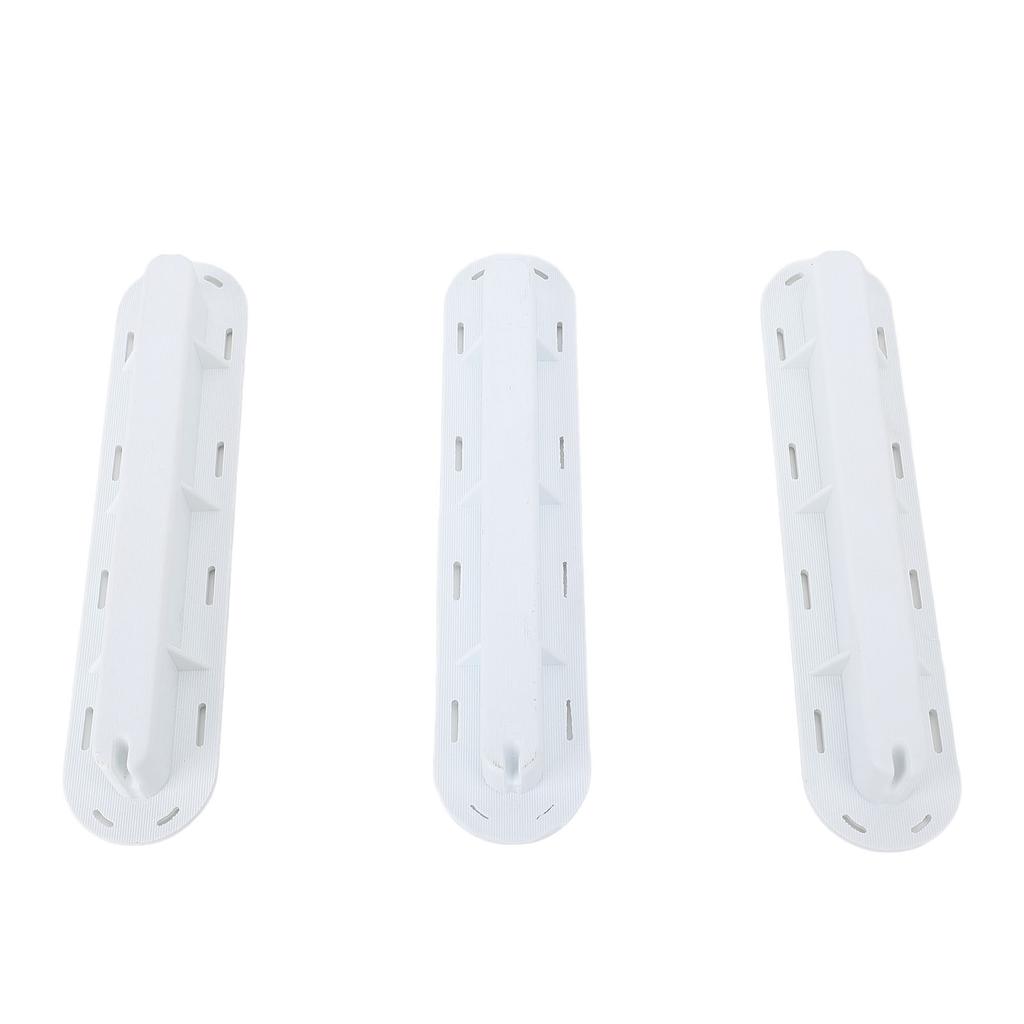 3PCS Fin Box Set PVC Surfboard Surf Fins Plugs Set with Screws Key for Paddle Board Fin Replacement White