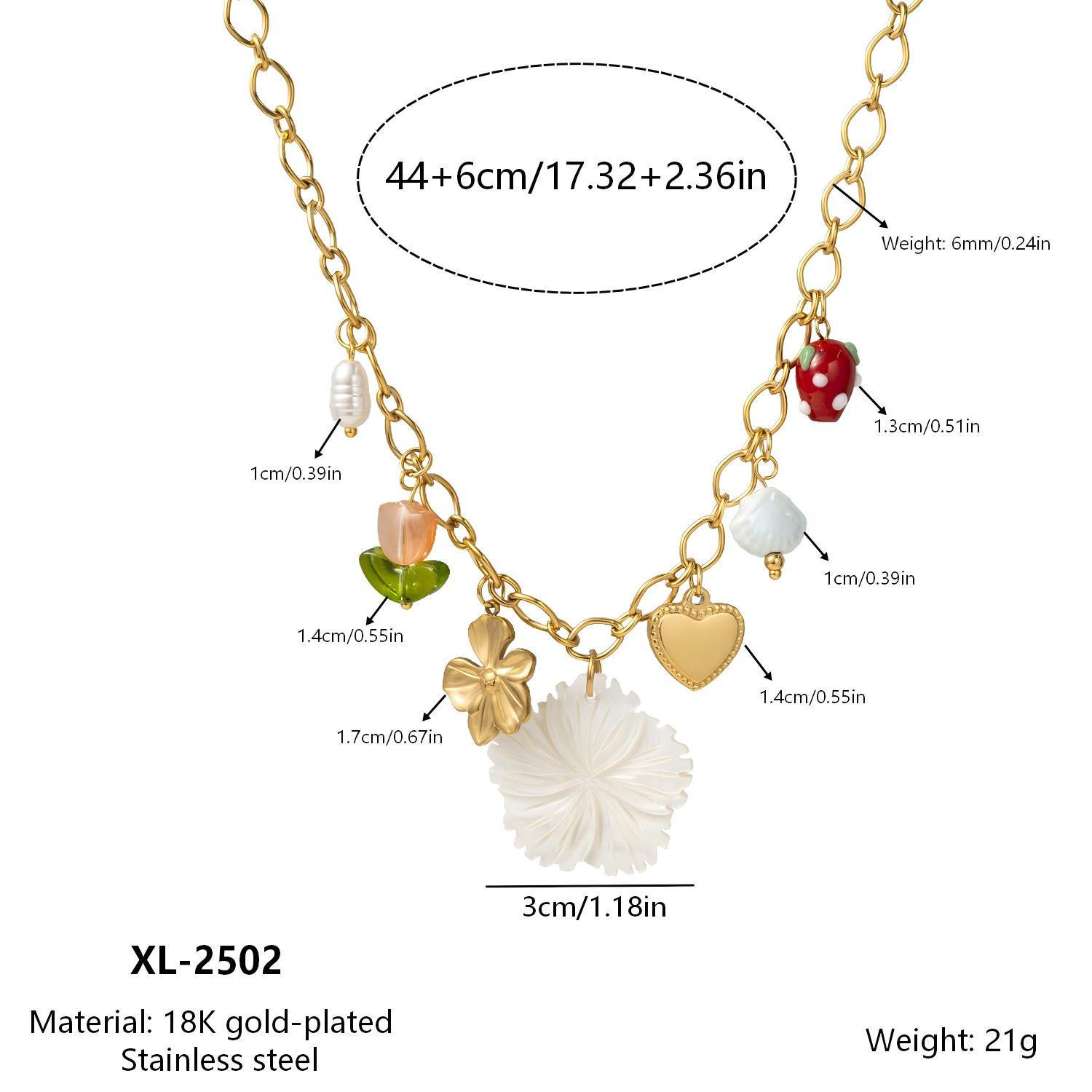 Cross & Butterfly Stainless Steel Pendant Necklace – Women s Luxury Floral Design Collarbone Chain 18K