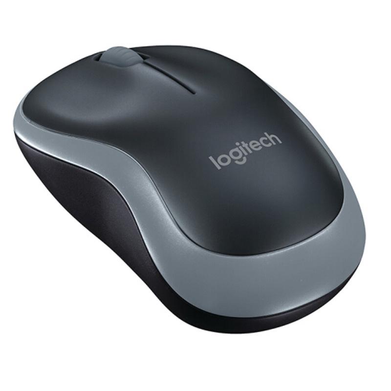 Logitech M185 Wireless Symmetrical Office Mouse - Black/Gray Trim