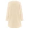 Women's Round Neck Coat Casual Fleece Coat Vintage Solid Color Long Sleeve Single Breasted for Office Party