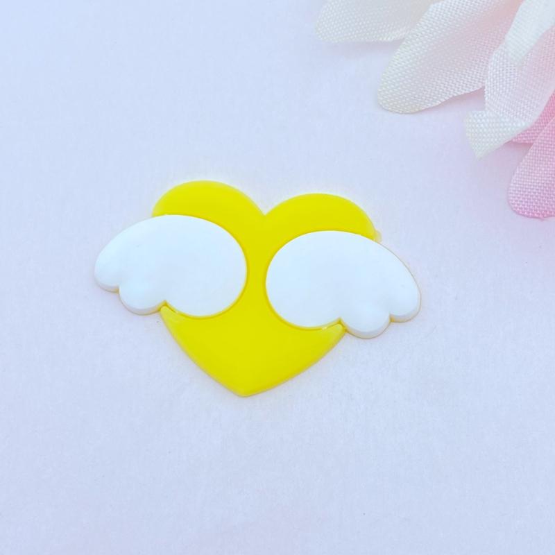 20pcs Cute Mini Cartoon Little Wings Of Love PVC Flexible Glue Flat Back DIY Scrapbook Embellishment Phone Craft Decoration