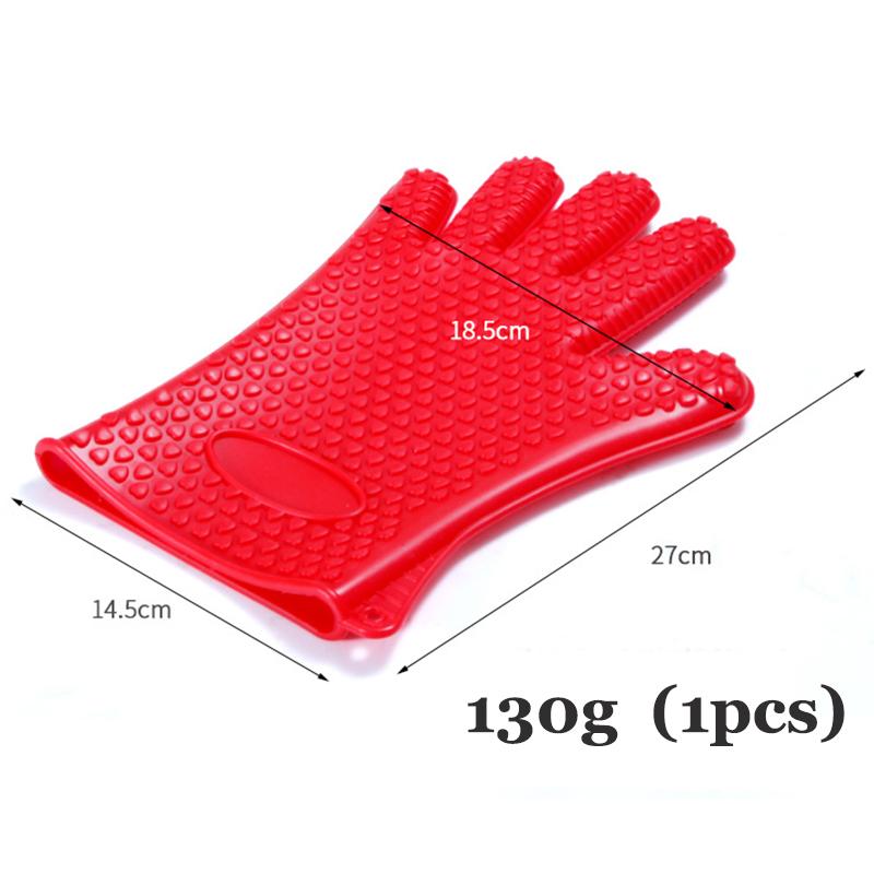 1 Paar Backwerkzeuge, Fünf-Finger-Herz-Silikonhandschuhe, Mikrowellen-Handschuhe, Verbrühschutz, hitzebeständig, zum Kochen, Küchenutensilien, bunte Gadgets