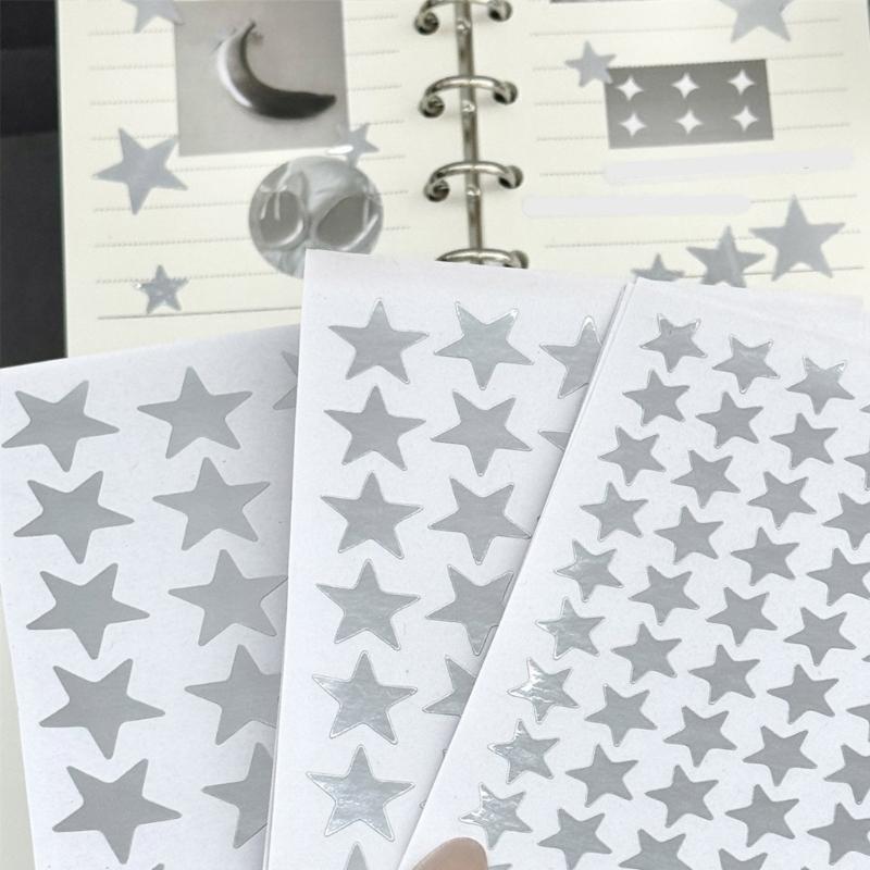 Glitzernde metallische Sternaufkleber Haftende Sternaufkleber Etiketten für Scrapbooking Geschenkpapier Journal Kinder Motivationsaufkleber