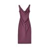 European and American sexy swinging neck sleeveless vest dress women's outer wear pleated slim fit elastic hip wrap medium and long dress summer