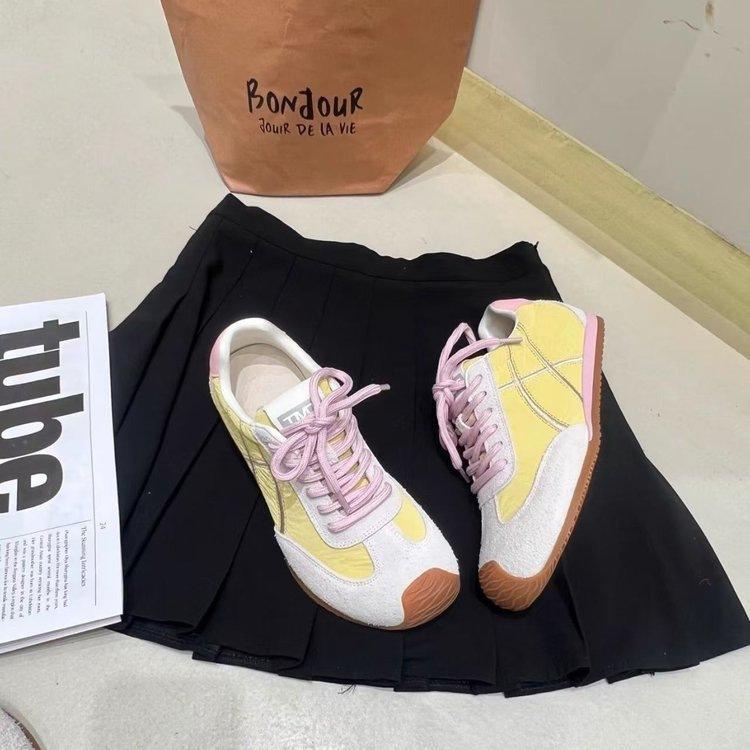 Internet Celebrity Explosion Retro German Training Shoes Women's Autumn 2025 New Color Matching Versatile Sports Board Shoes Casual Shoes