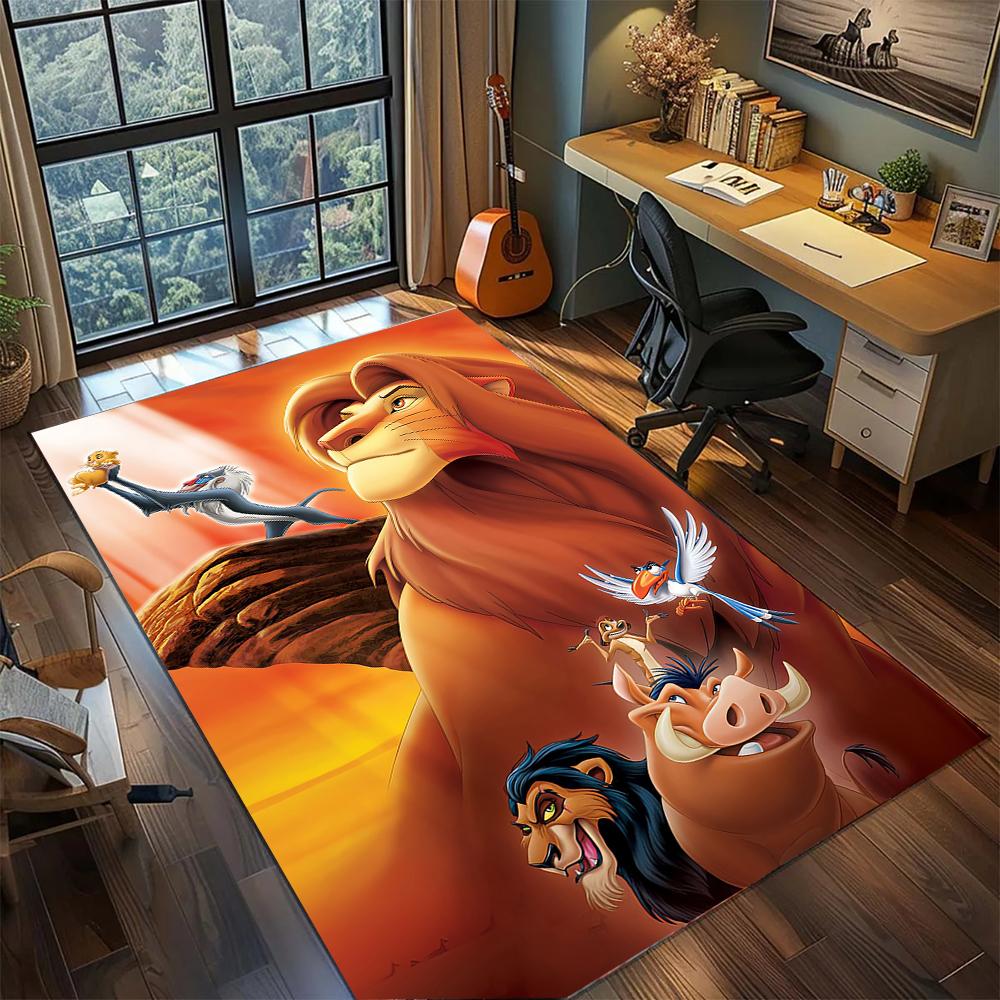 Lion King Tribal Style Simba Rug Carpet Large Area Rug Non Slip Washable Floor Mat Gamer Room Bedroom Home Decor