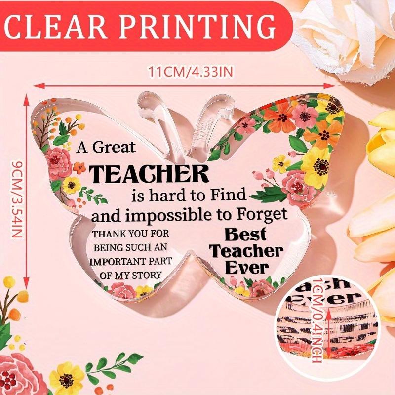 Teacher Gift (Butterfly Keepsake): Valentine/Appreciation/Retirement. Thank You from Students, Teacher Office Decor.