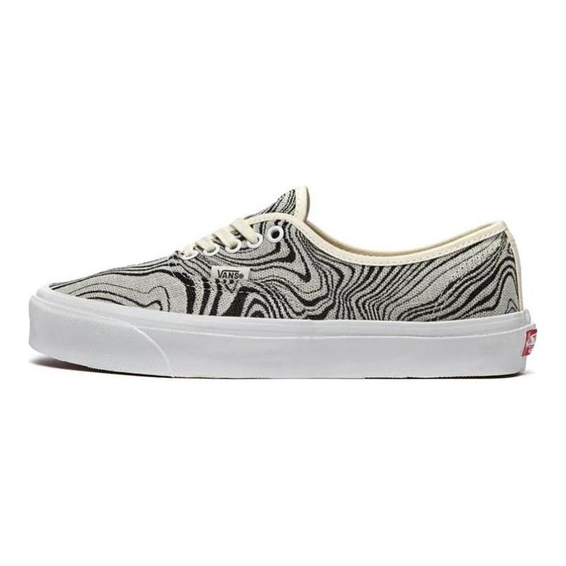 Vans Authentic Series Casual Zebra Print Low Top Unisex Skate Shoes White Black VN0A4BV991X 37