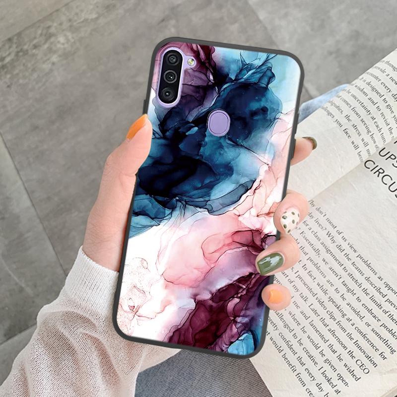 Marble Pattern Phone Case For Samsung Galaxy A11 A 11 M11 Protective Cover Case Pink Silicone Soft Funda For Samsung M14 M15 M23
