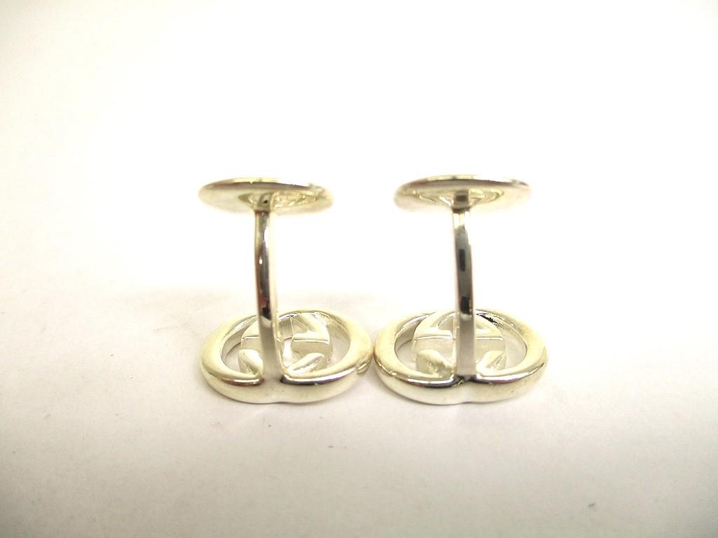 Manșete autentice GUCCI interlocking G Starling Silver Ag925 Manșete #9965 Reconditionate
