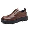 Leather shoes men's 2025 new autumn fashion men's casual Brock British casual wedding groom shoes