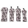 Thick Plush Golf Wood Club Cover Camouflage Brown Golf Club Head Protective Cover with Number Plate