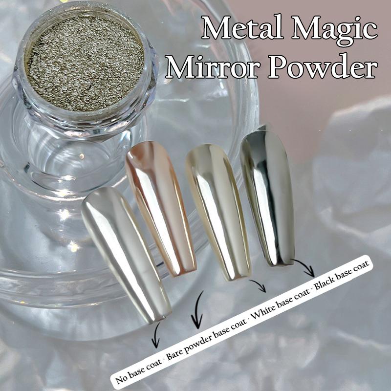 1 Jar Nail Art Mirror Powder Super Bright Pearl Metal Shiny Decorative Dust High-End Feelings Nail Decoration Accessories