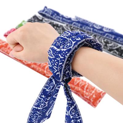 Summer Cooling Neck Wrap Printed Ice Towel Fast Cooling Head Scarf Bandana Keep Cool Headband for Gym Golf Yoga