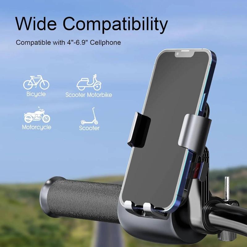 Secure Aluminum Alloy Phone Holder for Motorcycles & EVs Adjustable Mounting