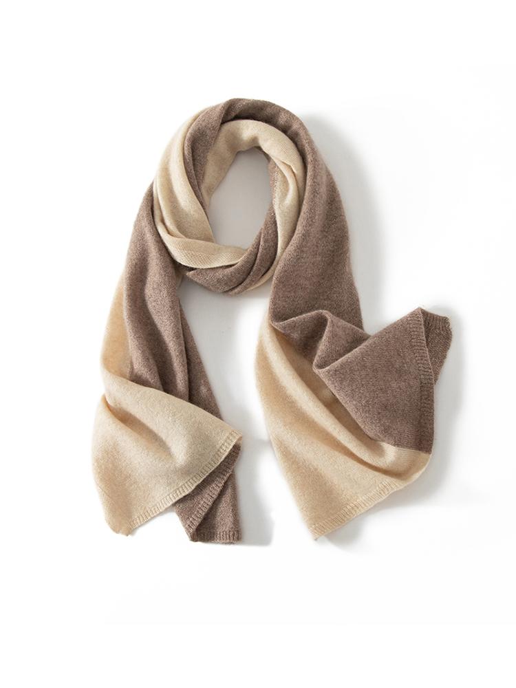 Women Wool Cashmere 2 Tones Match Scarf Pashmina Big Scarves Wrap Shawl Men Cashmere Light-thin Outer Wraps Hijab