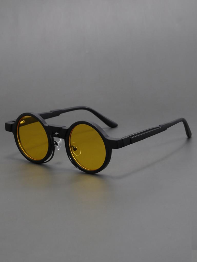 New Steampunk Round Sunglasses Personalized Hip Hop Trendy Unisex Fashion Eyewear for Men Women