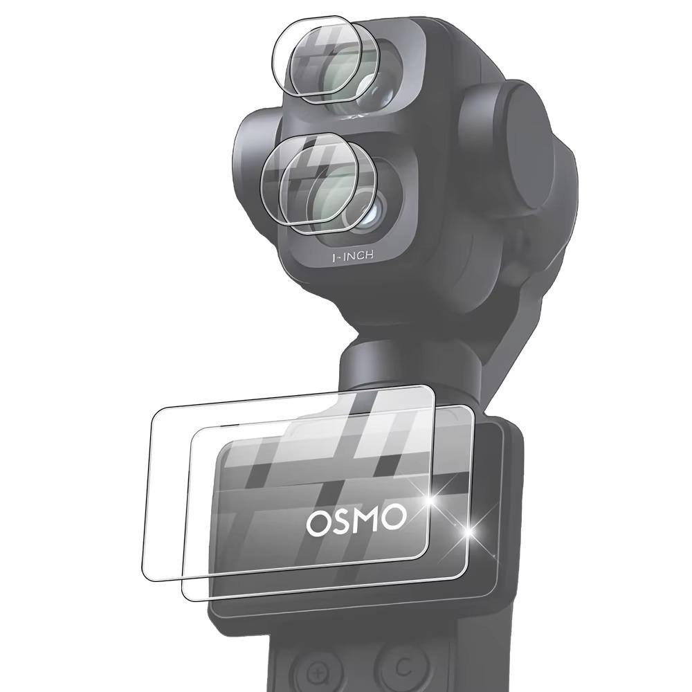 Gehärtete Glaslinsenfolien HD Schutzfolien für DJI Osmo Pocket 4P Gimbal Kamera Zubehör