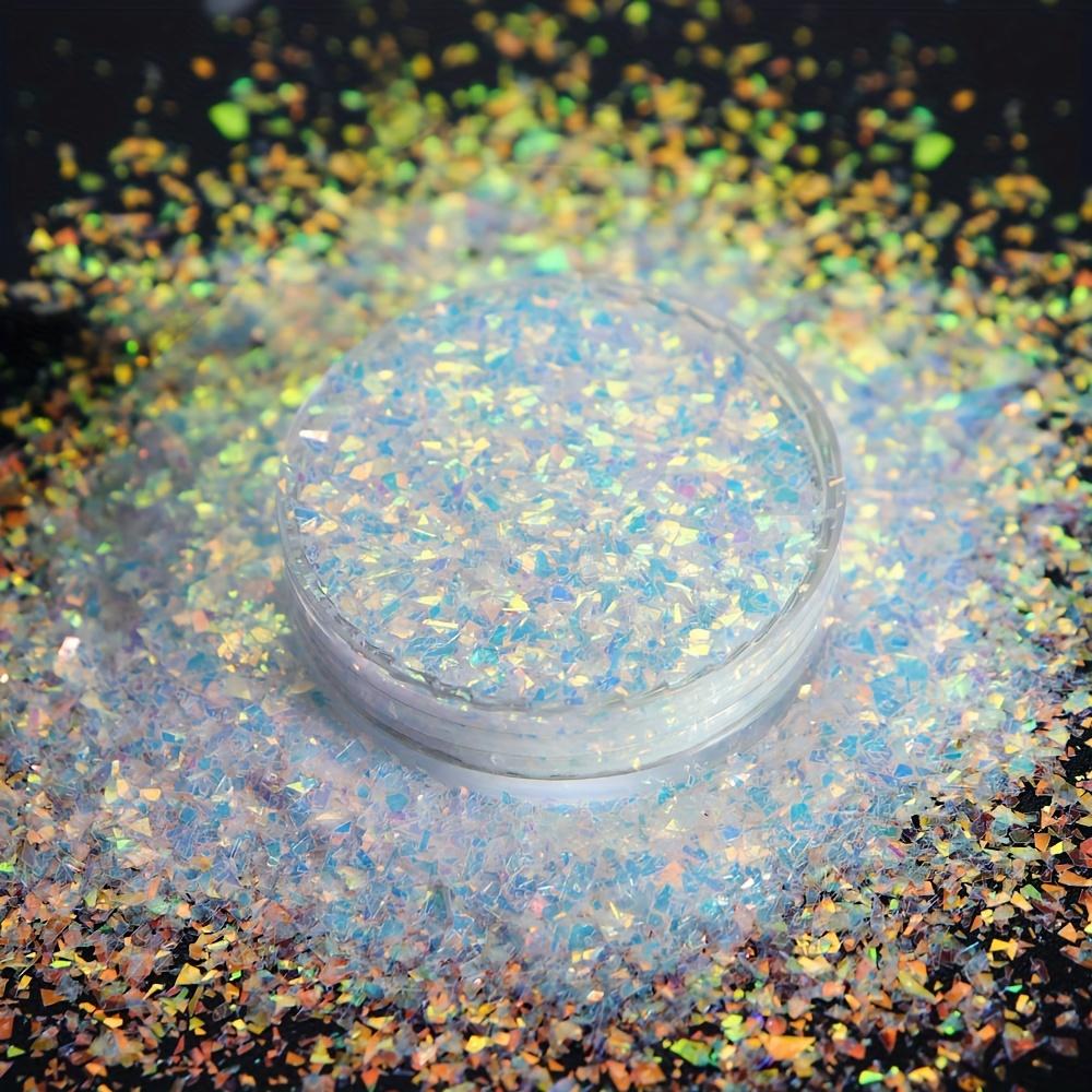 1 Bottle Aurora Irregular Fragment Epoxy Resin Filler Iridescent Irregular Flakes For Resin Shaker Filler Sequins Silicone Mold Filling DIY