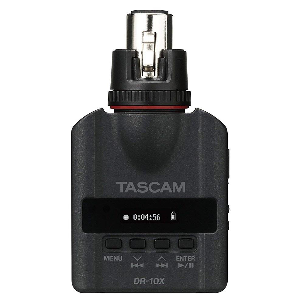 TASCAM DR-10X Plug-On Micro Linear PCM Digital Recorder XLR Microphone Compatible Black