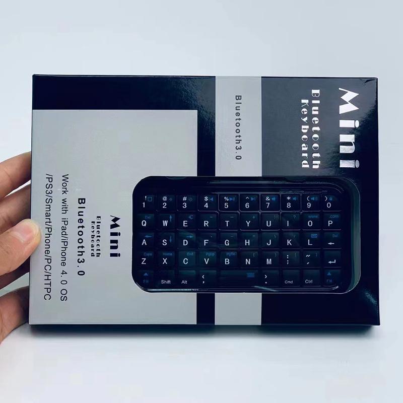 Mini Rechargeable Type-C Bluetooth 3.0 Keyboard Slim Wireless Pocket Keypad Portable 49 Keys Keyboard For Tablets Smartphones