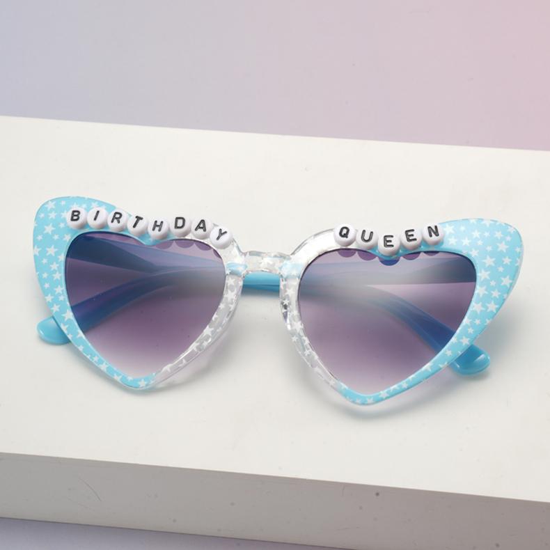 Birthday Queen Heart Style Women Girlfriend Birthday Party Sunglasses Gift Cute Romantic Present