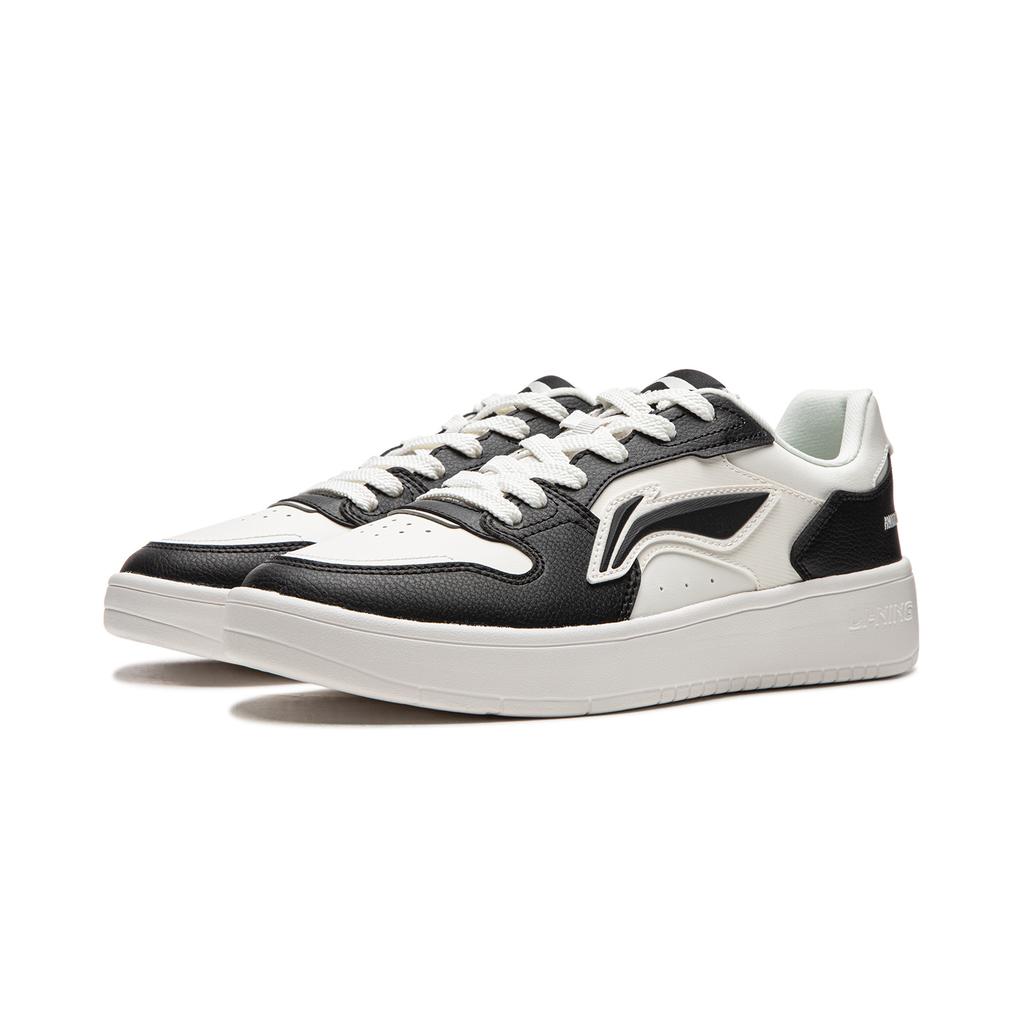 Li Ning Floating Boat Low Top Skateboard Shoes Men's White Black AGCW209-3