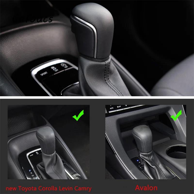 Car New Genuine Leather Automatic Gear Shifter Knob Head Ball Black For Toyota Corolla Levin Camry XV70 V70 Avalon 2018 -2020