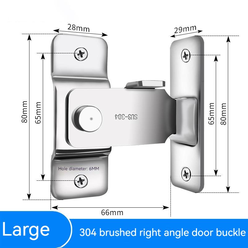 1/2PCS 90 Degree Right Angle Door Latch Stainless Steel Door Lock Bolt for Barn Sliding Door Flip Door Buckle Household Supplies