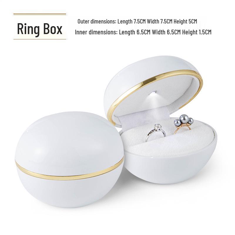 LED Light Lacquer Jewelry Box for Pendants, Bracelets, Rings, Charms, Bangles, Diamonds, Necklaces, and Couple Rings.